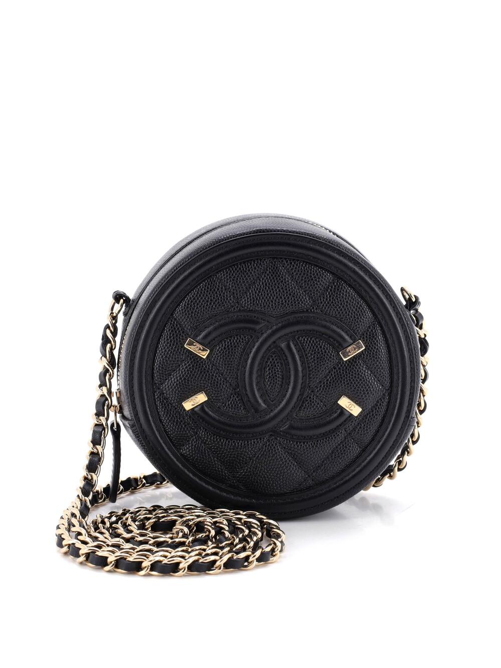Chanel Filigree Round Clutch With Chain #269232C29B